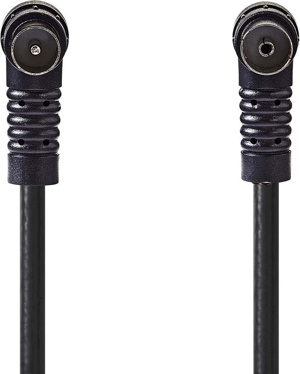 Coaxkabel 120 dB | IEC (Coax) Male Haaks - IEC (Coax) Female Haaks | 3,0 m | Zwart