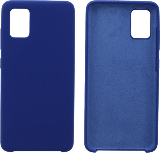 LuxeBass Hoesje geschikt voor Samsung Galaxy A51 Siliconen hoesje - Blauw - telefoonhoes - gsm hoes - telefoonhoesje