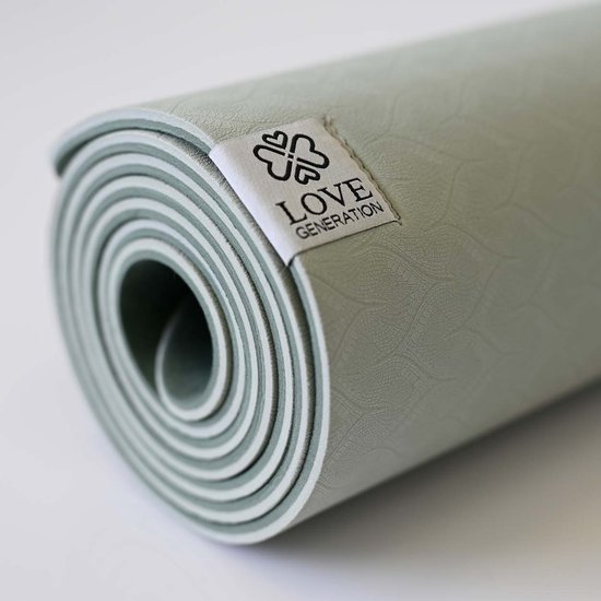 Love Generation ● Eco Yoga Mat ● TPE ● 6 mm ● Serene Sage van Love Generation — afbeelding 4