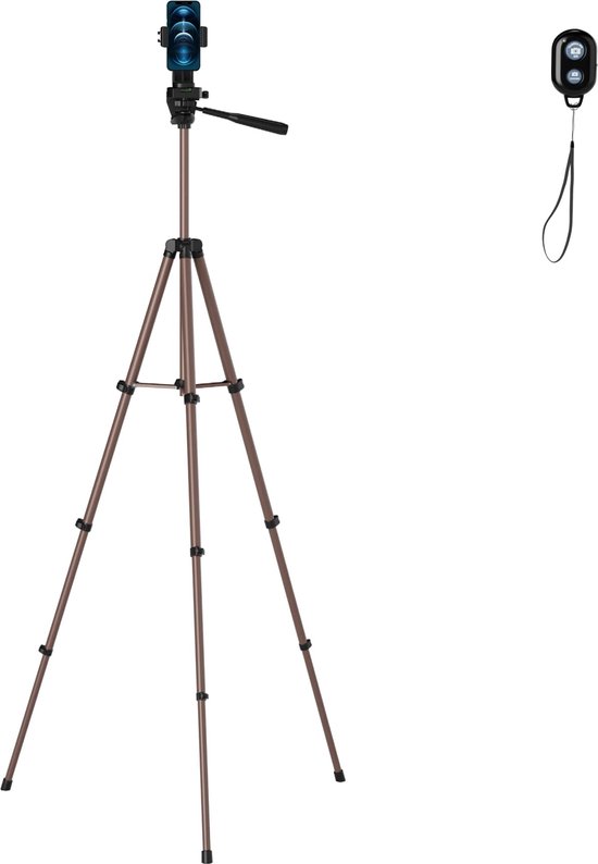 YSONIC Smartphone & Camera Tripod – Ideale Cadeau - Smartphone Statief – Telefoon Houder – Met Afstandsbediening & Draagtas – Verstelbaar – 40 tot 134 cm