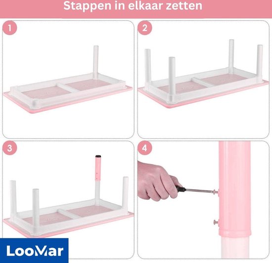 Bureauset Kinderbureau Werktafel en Stoel Hoogte Verstelbaar (53