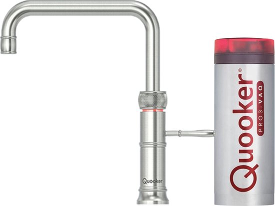 Quooker Classic Fusion square zonder boiler - 3-in-1 kokend water kraan -  RVS | bol