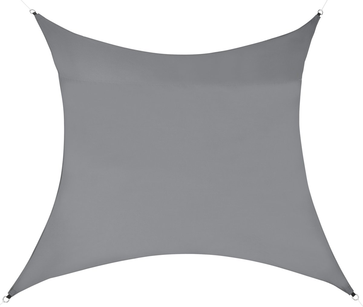 Zonnezeil Albano - Waterafstotend Vierkant - 2x2 m - Donkergrijs - UV Bescherming