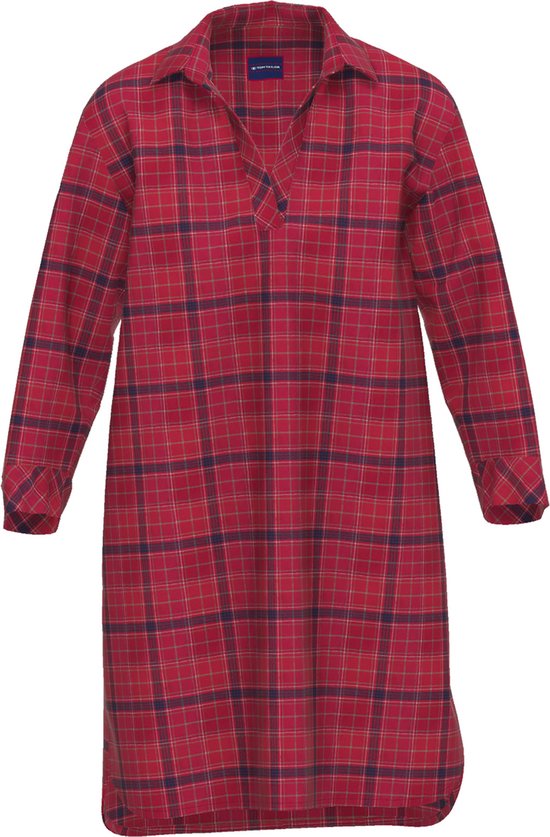TOM TAILOR Flanell - Dames Nachthemd - Rood - Maat L