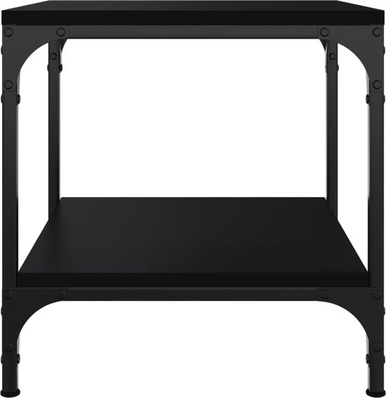 vidaXL Tables d'appoint 2 pcs 40 x 40 x 40 cm Noir Bois traité
