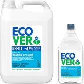 Ecover Afwasmiddel Voordeelverpakking 5L + 950ml Gratis - Krachtig tegen Vet - Ecologisch - Kamille & Clementine Geur