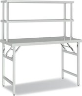 vidaXL-Keukenwerktafel-met-bovenschap-120x60x145-cm-roestvrij-staal