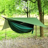 Campinghangmatset, enkele dubbele hangmat, muggennet, insectennet, regenvlieg, zeer sterk parachutestof of hangbed. Vaardigheden voor het buitenleven, wandelen, kamperen, stimuleren