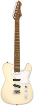 Aria 615-MK2 MBWH elektrische gitaar - telecaster wit