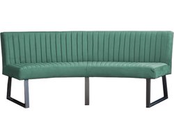 Eetkamerbank - Hengelo - stof Element turquoise 15 - geschikt voor ovale tafel 200 cm