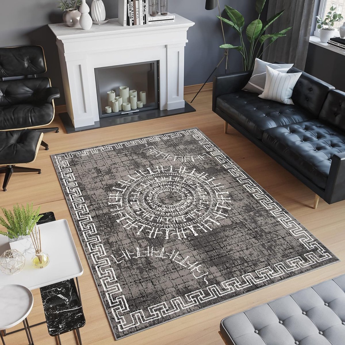 Tapiso Patras Vloerkleed Grijs Woonkamer Slaapkamer Kleed Tapijt Maat- 140x200