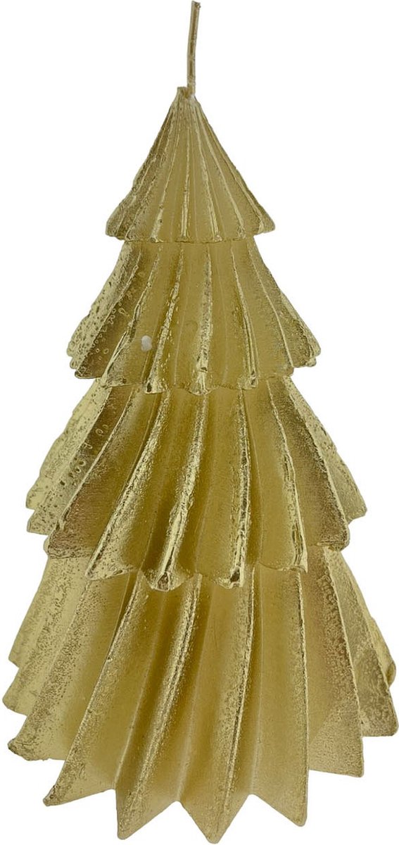 Home Society - kerstboomkaars Windy - Goud - L - 17 x 13 x 13 cm Doos 6 stuks