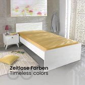 drap-housse, drap extensible pour lits à eau et lits à sommier tapissier en 100% coton, 200 x 220, couleur : sable - beige