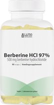 Berberine HCI - HCL 97% - 90 Vegan Capsules - Superfood - Bloedsuikerspiegel* - Normaal cholesterolgehalte* - 500 mg active stof Berberis wortelextract - Hoog gedoseerd - Luto Supplements