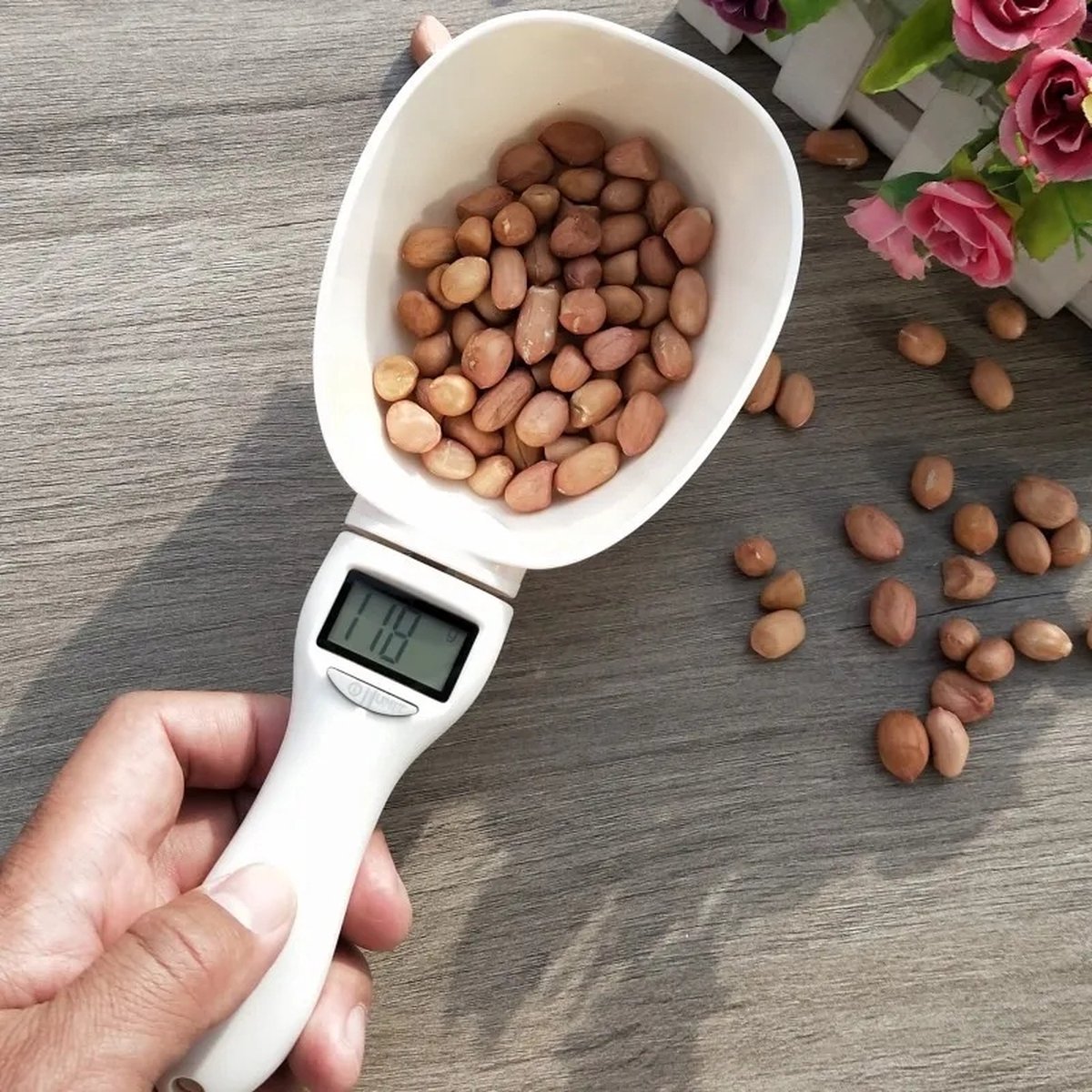 Afbeelding 2 van MetuX® - Voerschep - Maatschep voor diervoeding - Diervoeding lepel - Voerlepel - Digitale Weegschaal - Voerschep voor hond - Voerschep voor kat - Huisdier voerschep - Maatlepel - Voerschep Digitaal - Winkelschep - Maatbeker