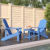 Chaises de jardin Adirondack The Living Store - Bleu aqua - PEHD - 73x83x92 cm