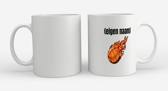 Akyol - feu de basket-ball avec eigen naam Mug avec impression - basket-ball - quelqu'un qui joue au basket - sport - cadeau d'anniversaire - cadeau - balle - sport de compétition - contenu 350 ML