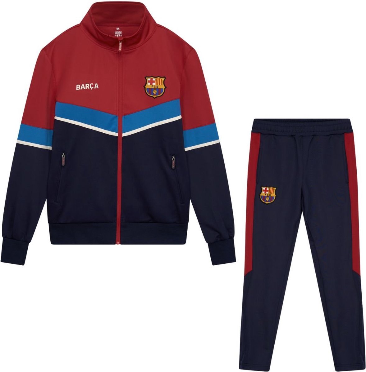 FC Barcelona trainingspak heren - Maat M - Voetbaltrainingspak - Volwassenen - Voetbal