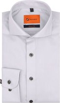 Suitable - Overhemd Twill Grijs - Heren - Maat 41 - Slim-fit