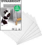 DynaBright 8 XXL Vellen – Anti Krab Vellen - Voor Kat & Hond – Meubel Bescherming – Transparant - 43.2 x 30.5cm