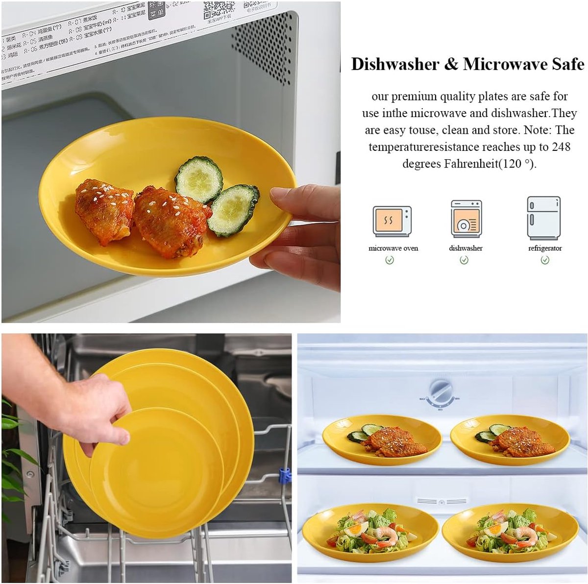 4 stuks gedeelde borden, 5 vakken, kunststof borden, gedeeld, onbreekbaar, magnetron- en vaatwasmachinebestendig, herbruikbaar voor volwassenen (groen/ roze/beige/blauw, 30 x 20 cm