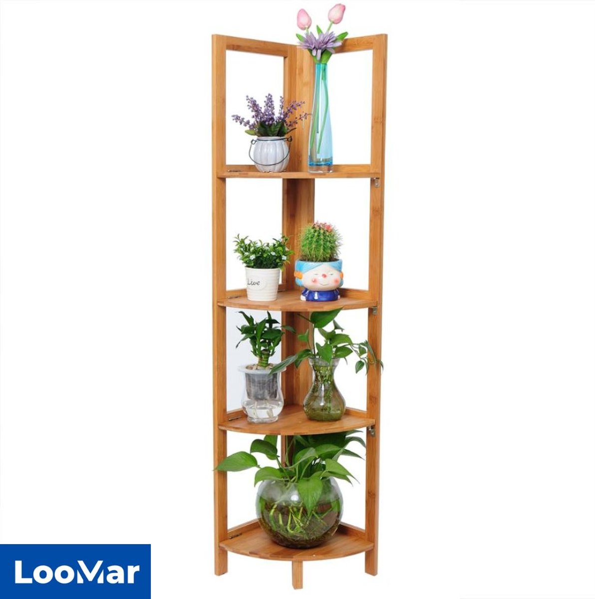 LooMar Plantenrek – Plantentafel – Plantenstandaard / Plantenhouder – Hoekrek voor planten