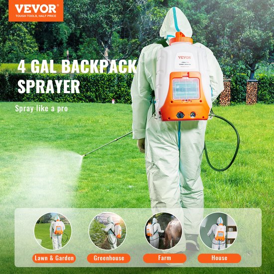 VEVOR Tuinsproeier Sprayer Accu Rugspuit 15L Drukspuit Sproeier Kunstmestspuit van Merkloos	 — afbeelding 5