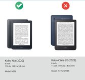 Case2go - E-reader Hoes geschikt voor Kobo Nia - Sleepcover - Auto/Wake functie - Magnetische sluiting - Blauw