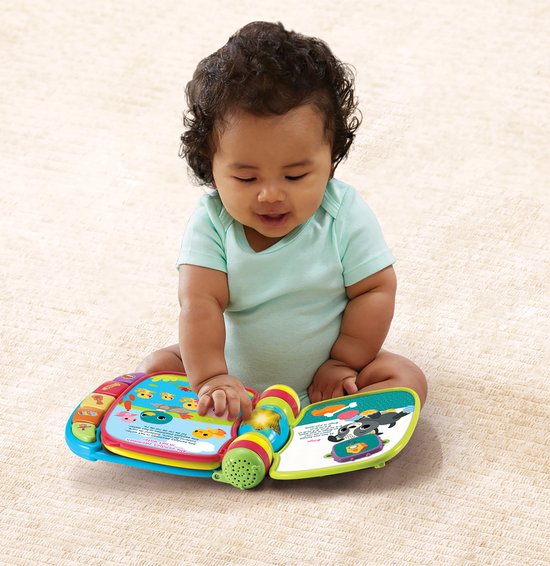 VTech Baby Dierenvriendjes Liedjesboek - Interactief Speelgoed - Babyboekje - Kinderboeken - Blauw - Cadeau - 3 tot 36 Maanden