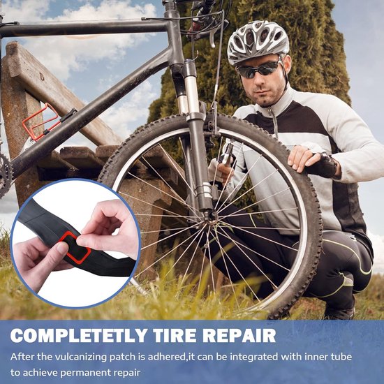 10 Pcs Kit de réparation de Pneu de vélo,Kits de Patchs pour Chambre à air  de vélo