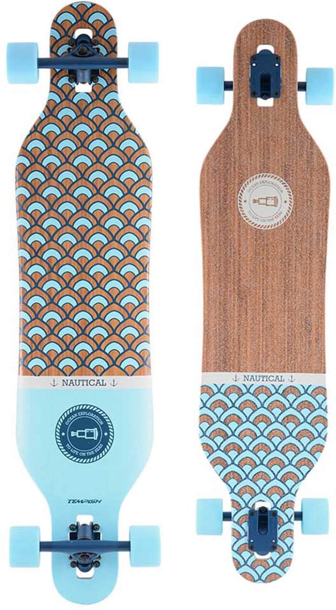 Tempish Nautical C Longboard 104 cm Cruiser Skateboard Blauw