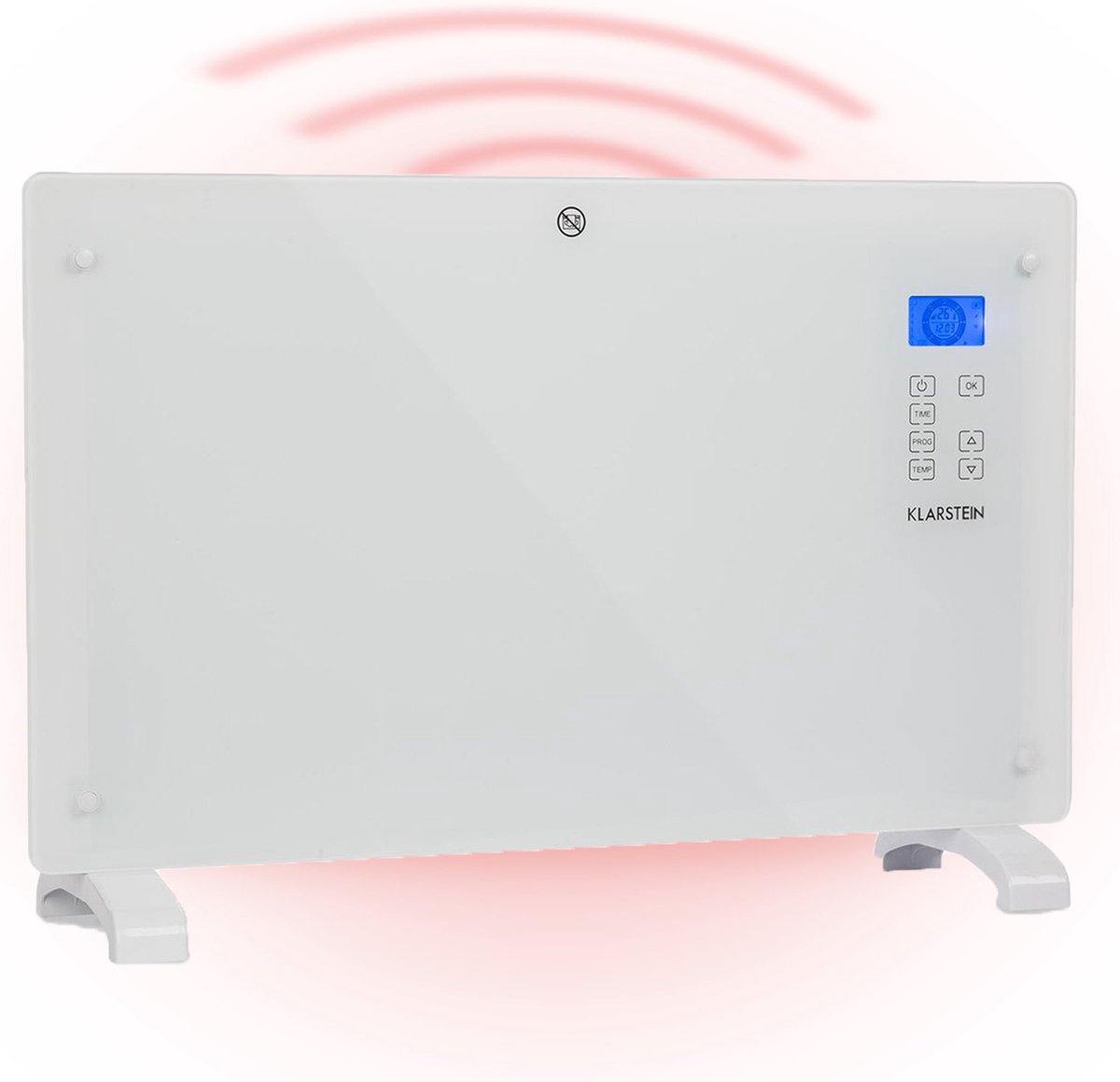 Klarstein Norderney elektrische kachel 2 standen - convectieverwarming - convectorkachel - thermostaat - timer - LC display - kinderbeveiliging - oververhittingsbescherming