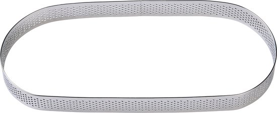 BrandNewCake Taartring RVS Ovaal Geperforeerd 12x3,5x2cm