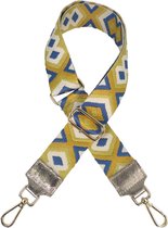 Qischa® Bag strap - Tassenriem - Schouderband - Schouderriem - Tassen Riem - Tas Hengsel - Verstelbare Riem - beige - blauw - groen - geel - gouden hardware
