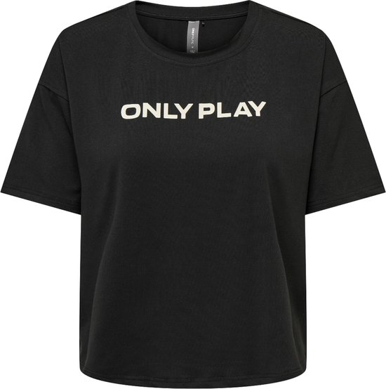 Only Play Font Logo Dames Training Shirt 15304595-black - Kleur Zwart - Maat XS