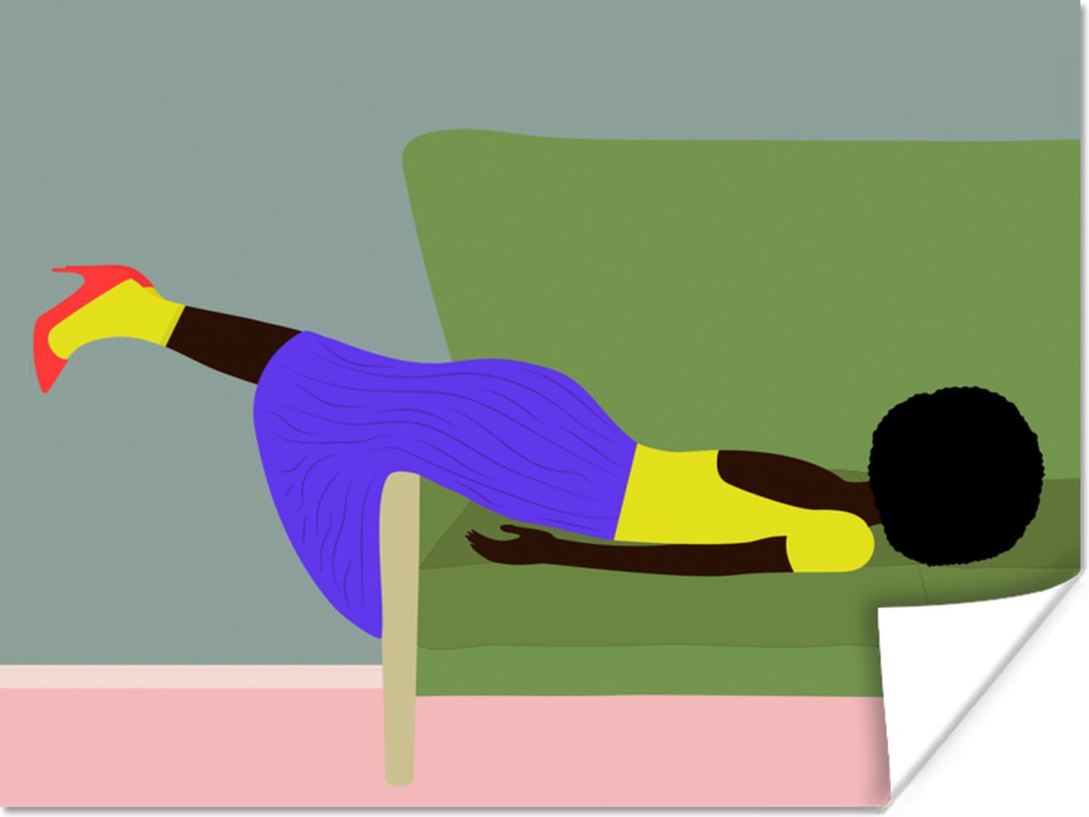 Poster Vrouw - Minimalisme - Design - 120x90 cm