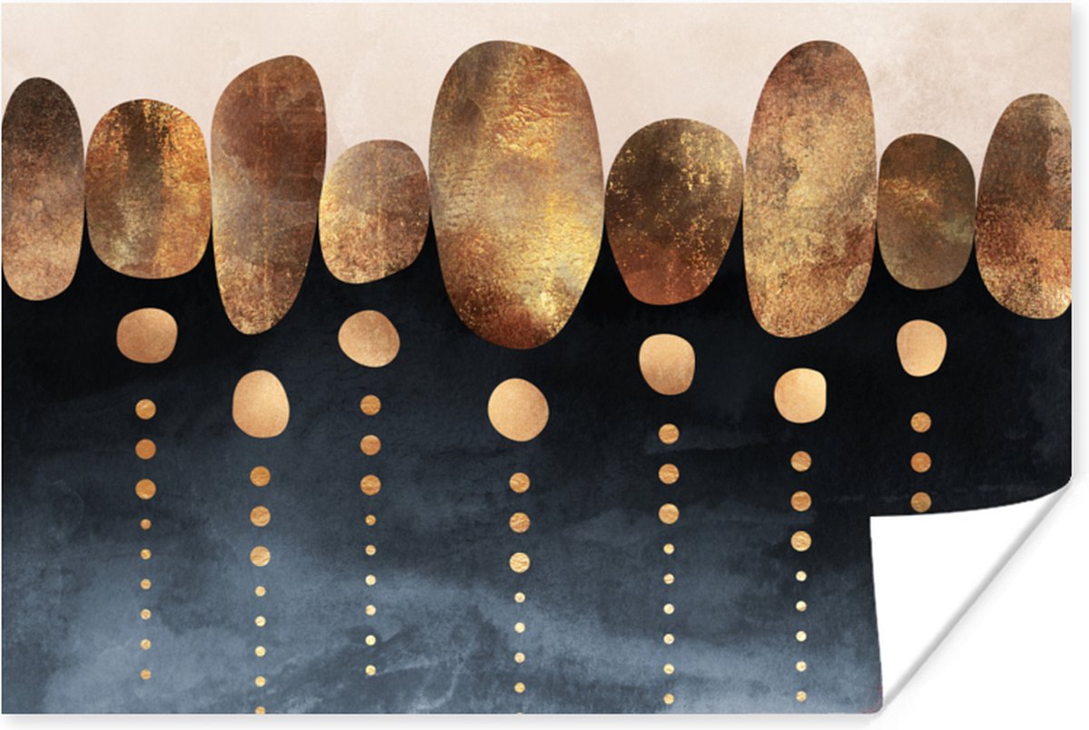Poster Goud - Abstract - Luxe - 60x40 cm