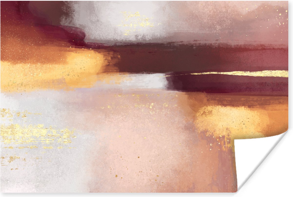Poster Verf - Abstract - Pastel - 120x80 cm