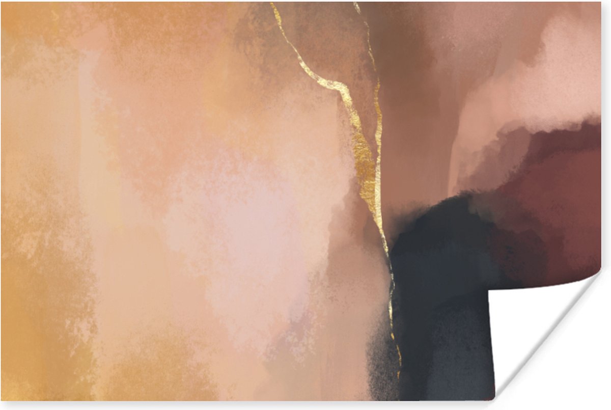 Poster Abstract - Verf - Pastel - 120x80 cm