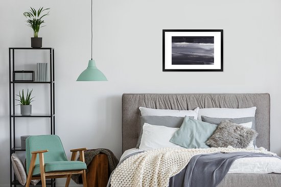 Cadre photo avec affiche - Peinture - Abstrait - Zwart - 60x40 cm - Cadre pour affiche