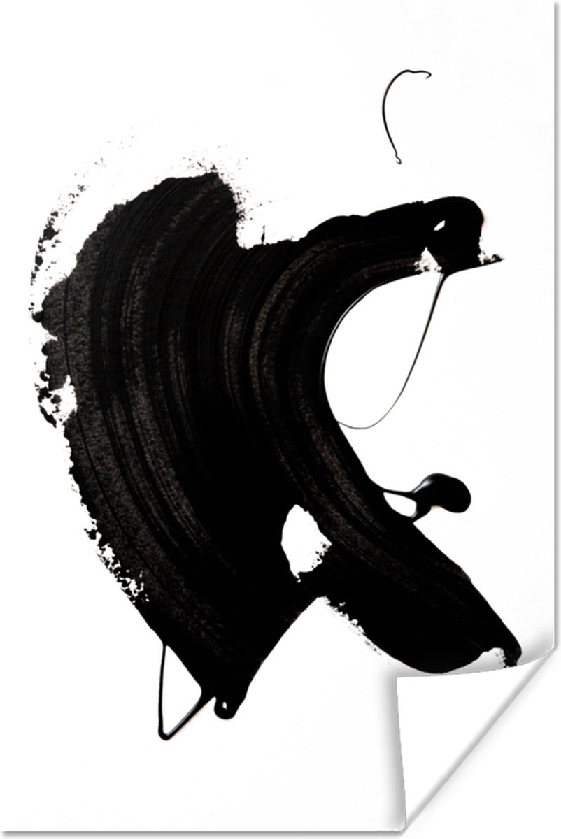 Poster Zwart - Verf - Design - 40x60 cm