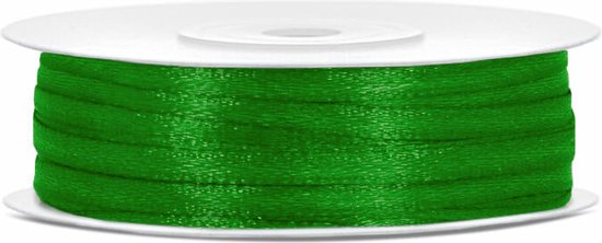 Satijnlint 3 mm 91 m Grasgroen