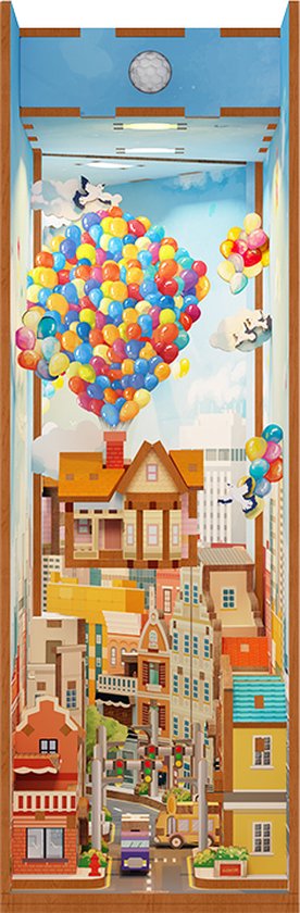 Tonecheer Book Nook : Voyagez avec le vent | Casse-tête 3D en bois | Éclairé | Capteur | Maison miniature DIY | TQ126