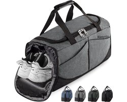 Sporttassen voor haar, reistassen met leuke tassen, fitnesstassen, multifunctionele handtassen, Grijs 40 l, 52 x 26 x 30CM