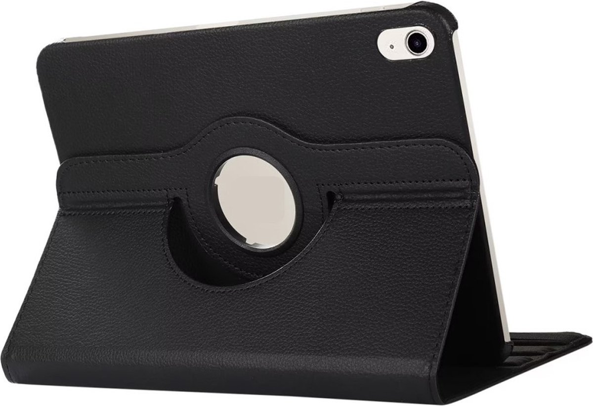 iPad 10.9 (2022 / 2025) hoes 360 graden flip cover - zwart