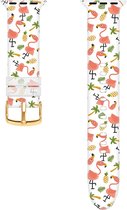 Siliconen bandje - geschikt voor Apple Watch Series 1/2/3/4/5/6/7/8/9/SE/SE 2 met case size 38 mm / 40 mm / 41 mm - white flamingo