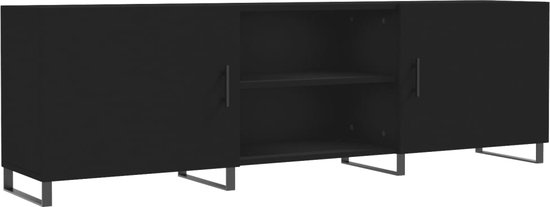 vidaXL-Tv-meubel-150x30x50-cm-bewerkt-hout-zwart