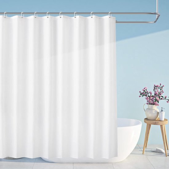 Rideau de douche 240 x 200 cm, textile, rideau de bain en polyester,  résistant à la