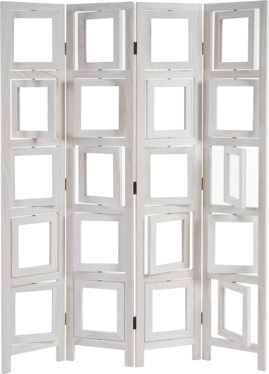 MCW Fotogalerijscherm II, kamerscherm, privacyscherm, 160x125cm ~ wit