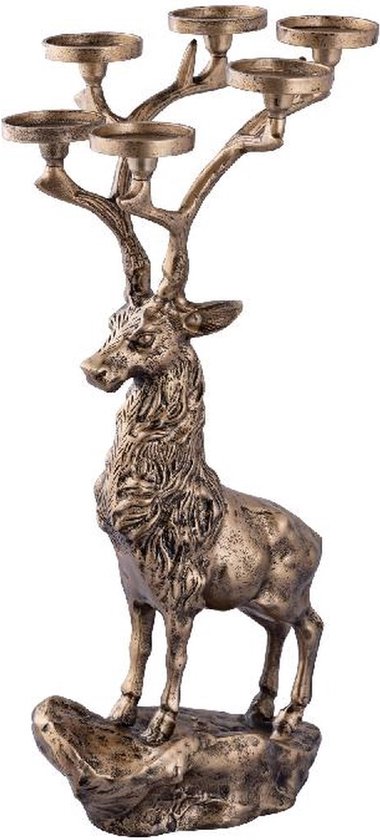 PTMD Bougeoir Dixon - 30x35x70 cm - Aluminium - Messing